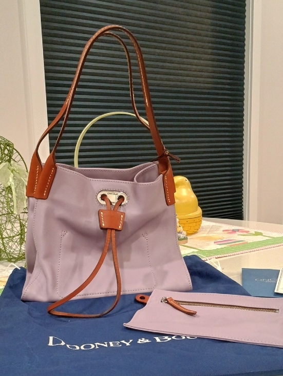 Dooney & Bourke Handbags - Rare Dooney & Bourke Lilac Leather Oncour Elba Mini Full Up2 Tote